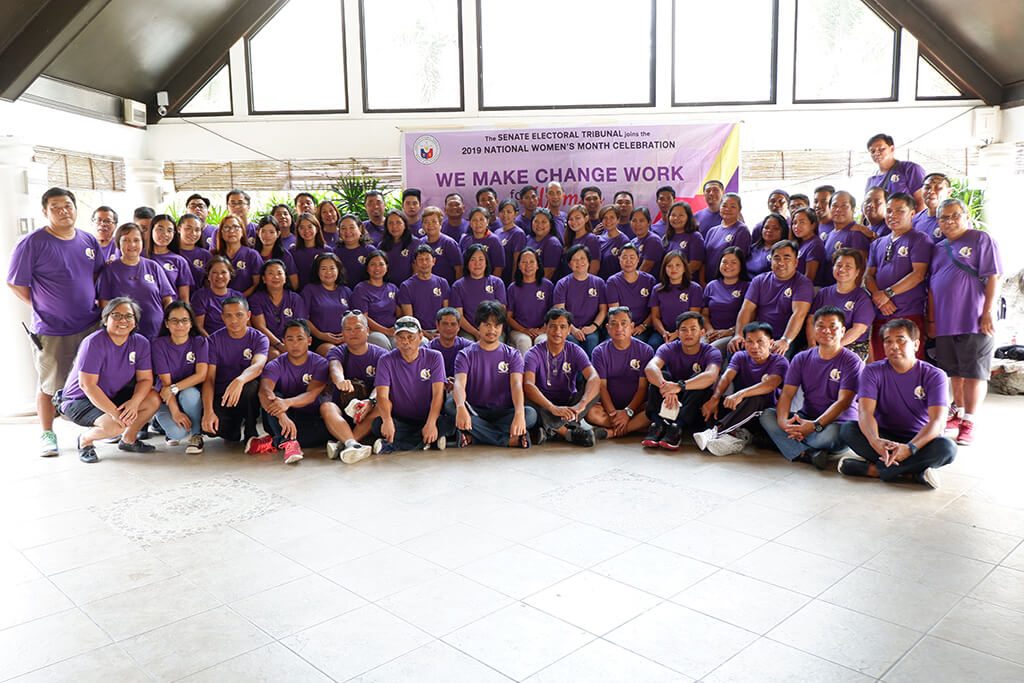 Senate Electoral Tribunal personnel celebrated the CY 2019 National Women’s Month at the Municipality of Bustos, Bulacan last 14-15 March 2019.